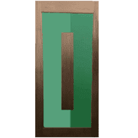 Porta de Madeira Vidro Temperado Verde